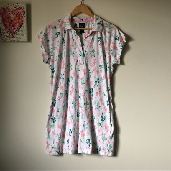 Laura Ashley cactus print nightshirt - size Large - Picture 3 of 16